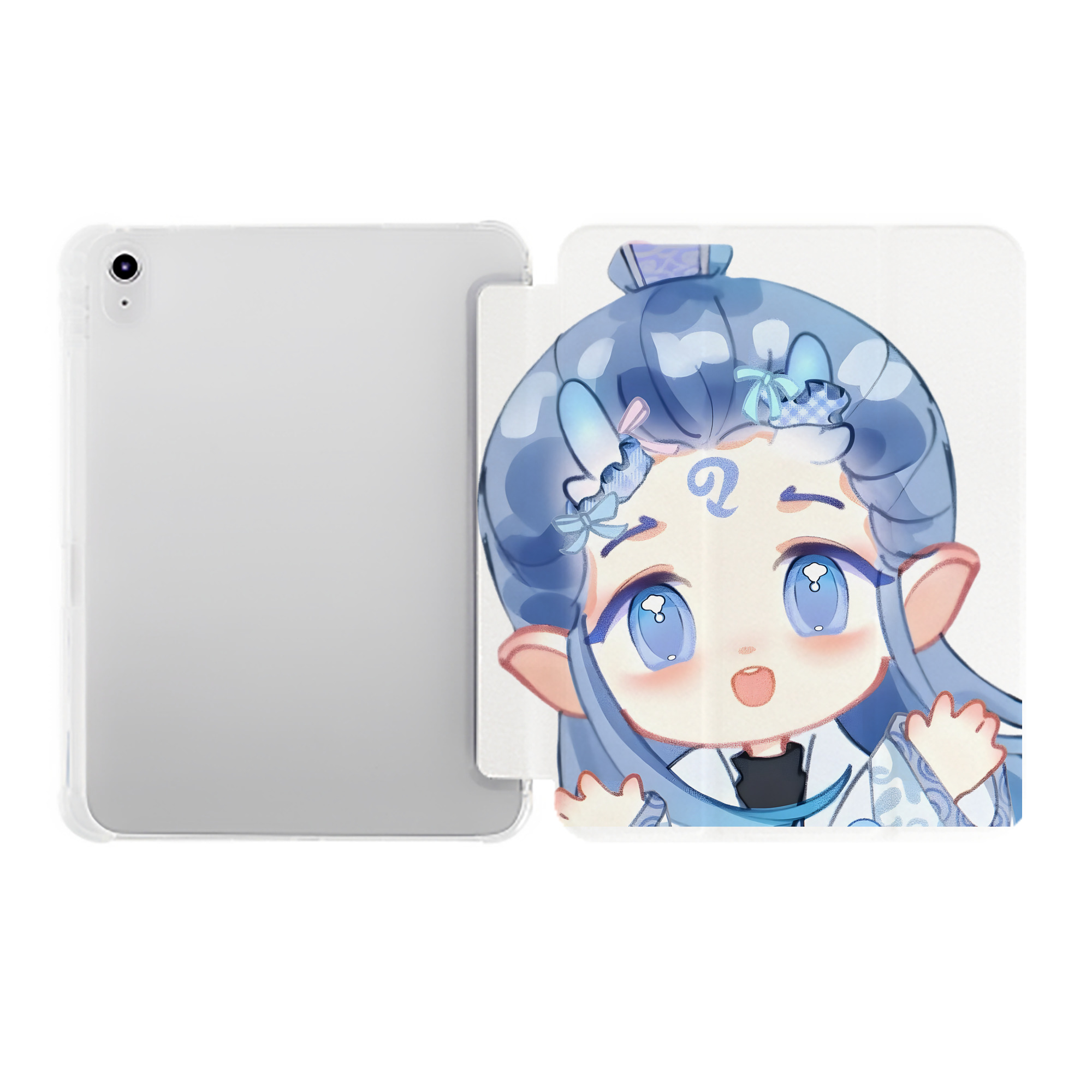 （画像用） Ne Zha 2 ナタ 魔童の大暴れ IPad ケース ペン収納付き 三つ折りスタンド PUレザー×シリコン 対応機種9.5/10.5/10.9インチ